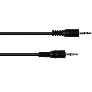 3,5 mm stereokaabel Omnitronic 30211600 — 1,5 m, must, TRS isane-isasele