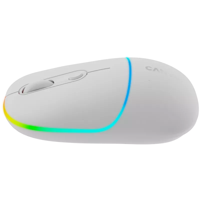 Canyon MW-22 CNS-CMSW22SW hiir – 2-in-1 Bluetooth/2,4 GHz – optiline – 800/1200/1600 DPI – 4 nuppu – RGB-valgustus – laetav – lumivalge