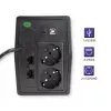 Qoltec Monolith UPS Double-conversion Online 0,65 kVA 360 W 2 AC-pistikupesa