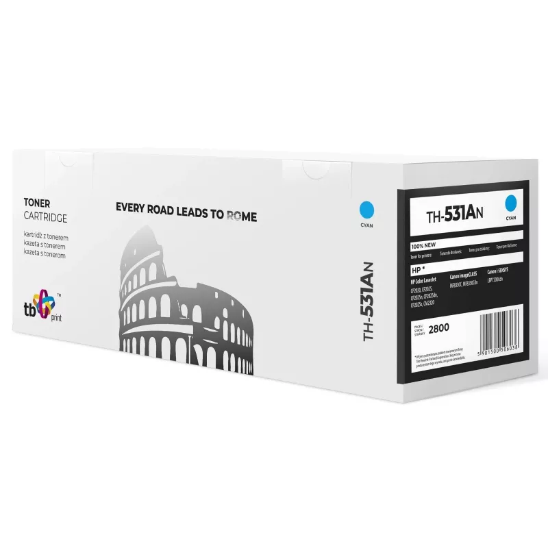Toner TB, ühildub HP CC531A, 100% uus, tsüaan