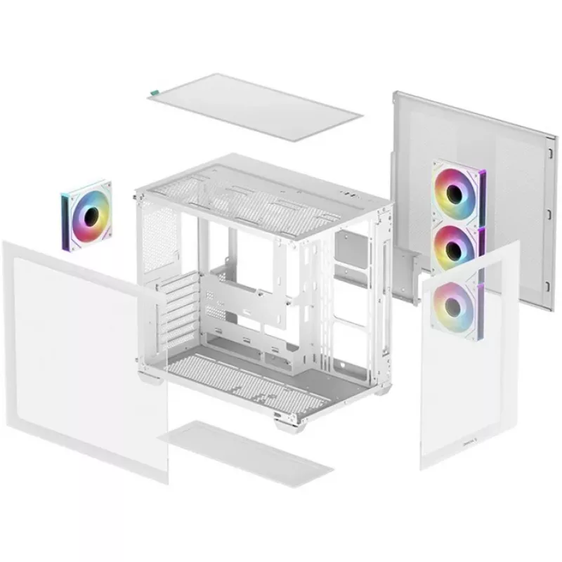 PC Case DeepCool CG530 4F WH Midi Tower Valge