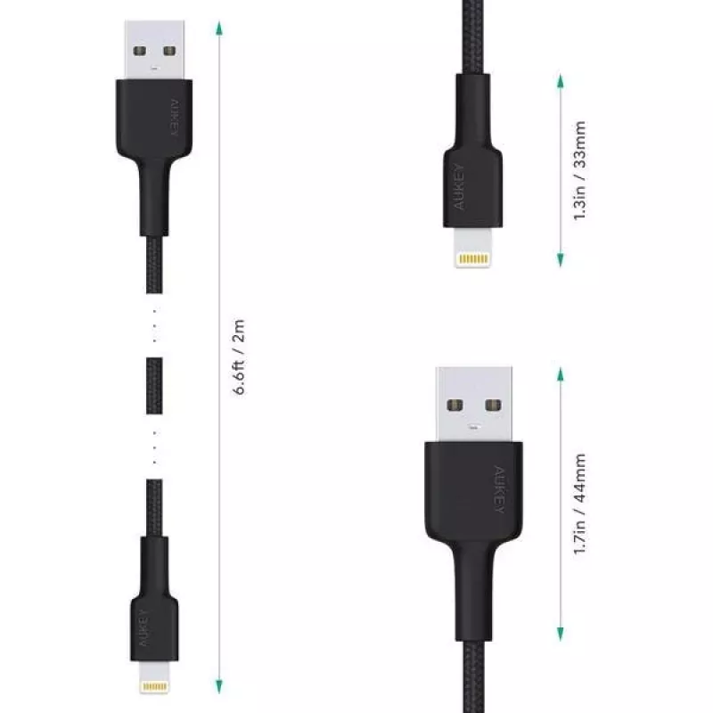 Lightningi kaabel AUKEY CB-AL05 1m must