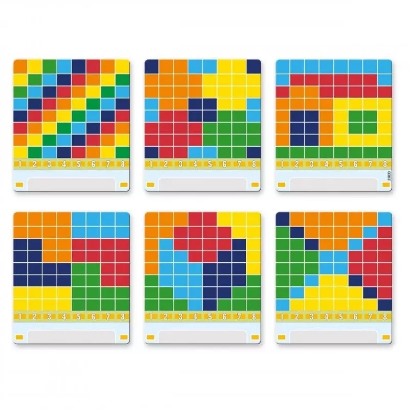 Hariduslik mosaiikmäng QUERCETTI Mosaici Pallino Coding Travel Version 1006 — kaasaskantav puldanõela komplekt kodeerimiseks