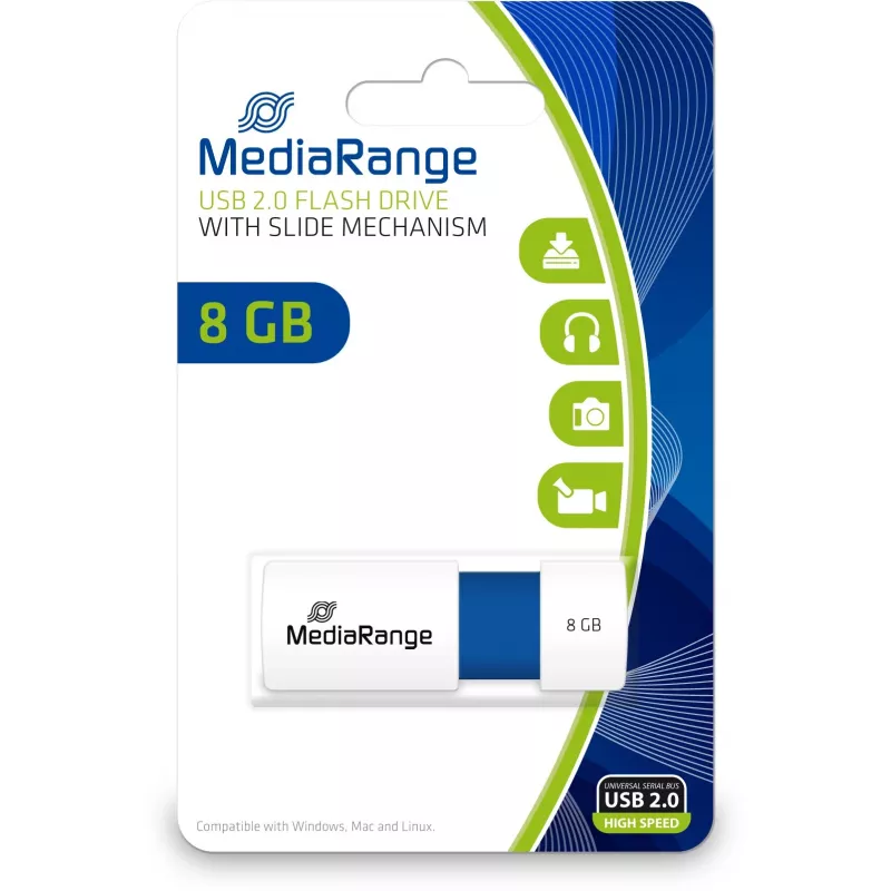 USB-mälupulk MediaRange 8 GB USB tüüp-A 2.0 MR971
