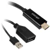 HDMI-DisplayPort adapterkaabel Akasa AK-CBHD24-25BK