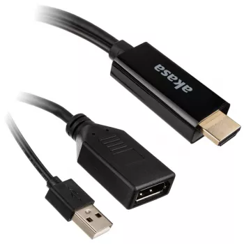 HDMI-DisplayPort adapterkaabel Akasa AK-CBHD24-25BK