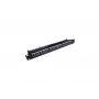 Paigalduspaneel 19 24 porti, CAT6, S/FTP, 1U, kaabli toega, must (komplektne)