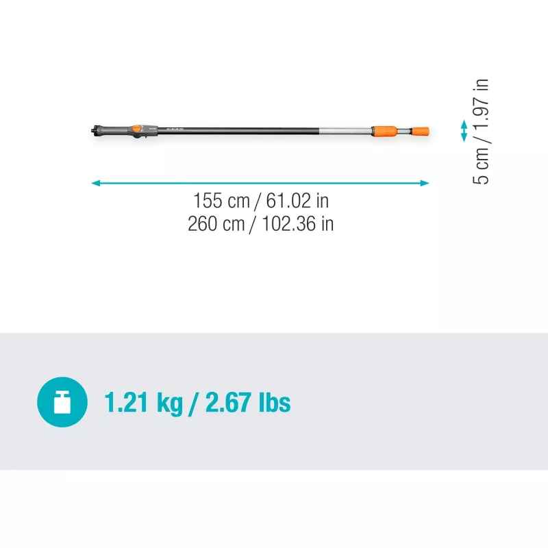 Voolikuhoidja GARDENA 18804-20 Alumiinium Must Oranž 2,6 m