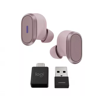 Logitech Zone True Wireless, kõrvasisesed kõrvaklapid, ANC, Roosa, roosa, kõrvasisene, Bluetooth, 985-001090
