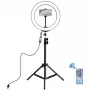 LED-ringsvalgus 26 cm statiiviga kuni 1,1 m ja telefonihoidikuga, USB