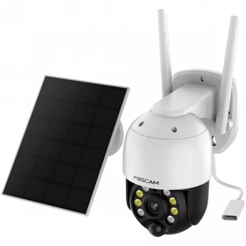 IP-valvekaamera Foscam B4 Dome 4 MP (2560×1440), Wi‑Fi 2,4 GHz, IP65, Päike + Aku 5000 mAh, 355° pööre, 90° kallutus