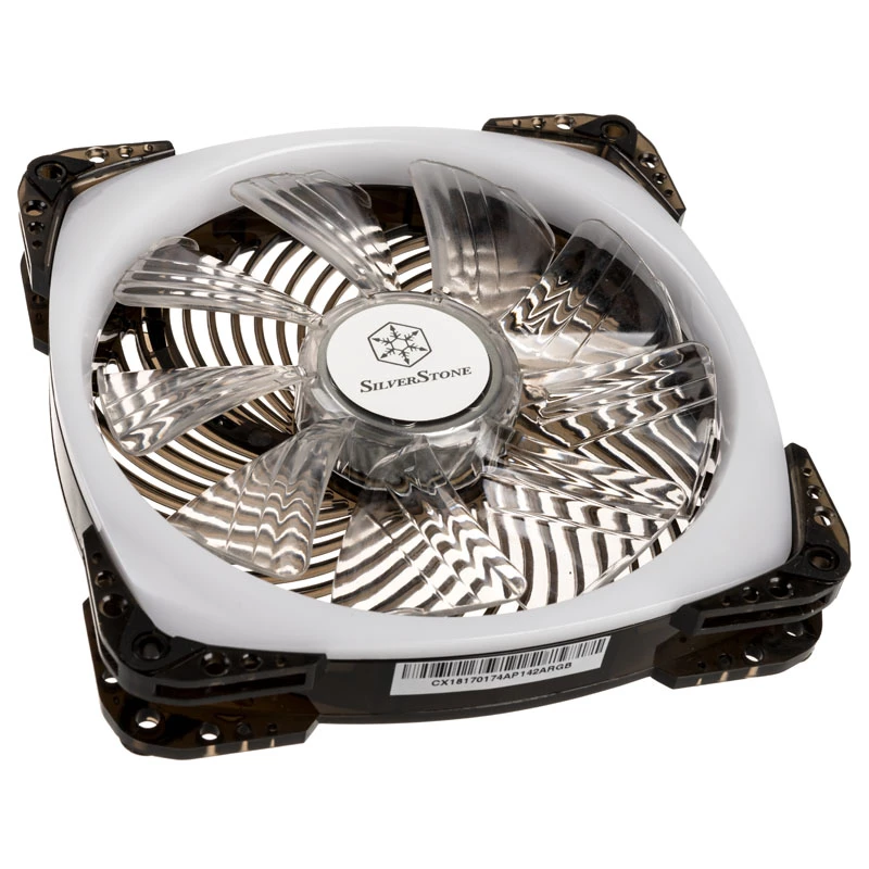 SilverStone SST-AP124-ARGB 120 mm ARGB-korpuseventilaator - must