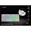 SAVIO PHENIX WHITE juhtmeta mehaaniline klaviatuur, Gateron Red Pro, ABS