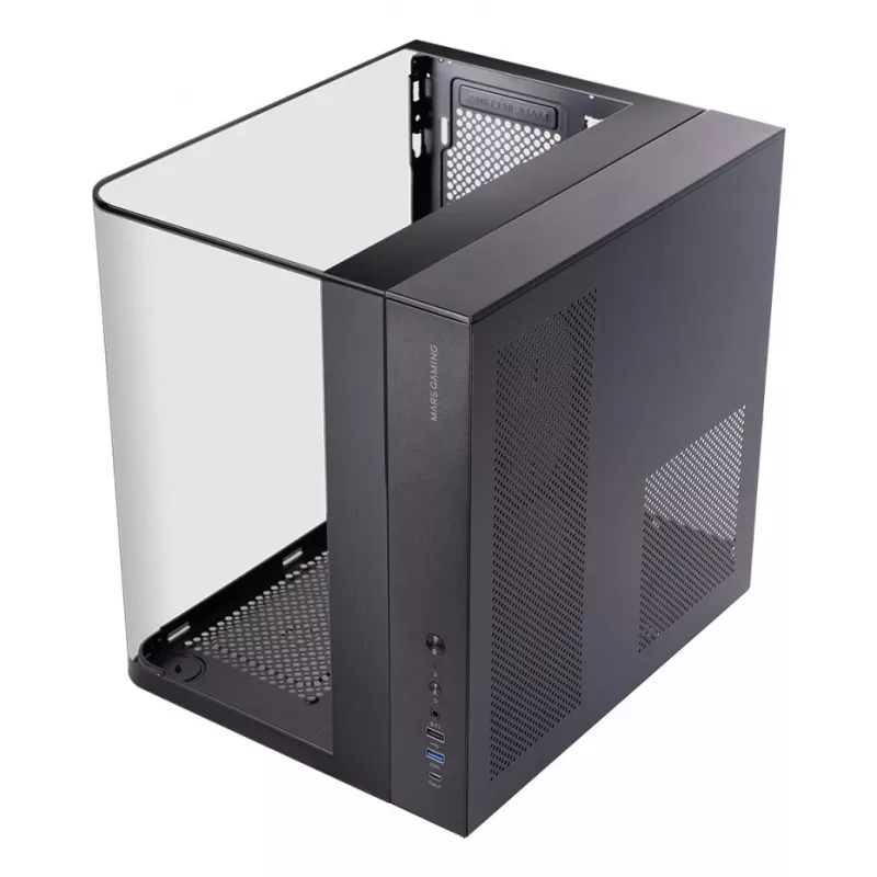 PC Midi Tower Case TACENS Mars Gaming MC-INFINIOLITE, must, karastatud klaas, toetab ATX/Micro-ATX/Mini-ITX, 120 mm ventilaatorid