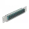 Fiiberoptiline harukarp DeLOCK 10 tolli 12 porti SC Duplex Aqua 1U Hall