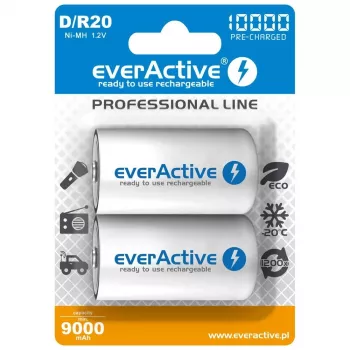 Korduvkasutatav aku everActive EVHRL20-10000 D NiMH 1,2 V 2 tk