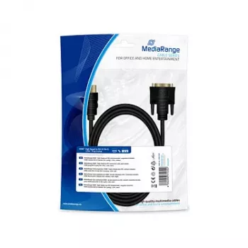 HDMI-DVI ühenduskaabel MediaRange MRCS185 2 m must