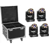 EUROLITE LED komplekt 4x TMH-H90 koos ratastega kohvriga - kaasaskantav valgustuskomplekt