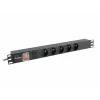 Lanberg PDU-05E-0200-IEC-BK toitejaotusseade (PDU) 5 vahelduvvoolupistikut 1U must