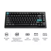 Mehaaniline 75% klaviatuur Keychron Q1 Ultra 8K — USB + RF traadita + Bluetooth, RGB, must