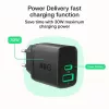 Laadija roheline Cell PowerSource Duo30 – 1× USB-A, 1× USB-C, 3A