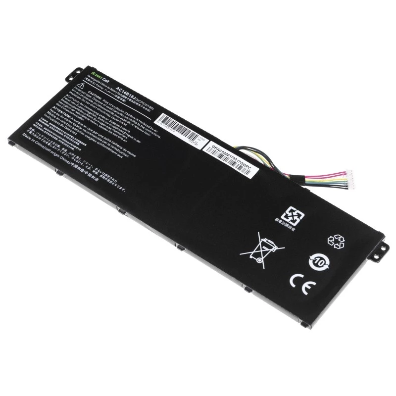 Aku roheline Cell AC52 Acer Aspire E11 ES1-111M ES1-131 E15 ES1-512 Chromebook CB3-111 CB5-311, 11,4V 2200mAh Li-Ion, 3 elementi, must