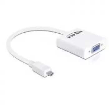 Video kaabli adapter DeLOCK 65347 VGA D-Sub HDMI tüüp D Micro valge