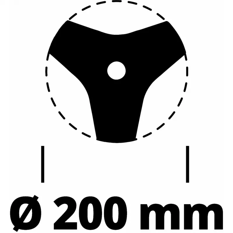 Võsalõiketera Einhell 3405083 roostevaba teras 20 cm Must