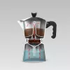 Moka pot Maestro MR-1666-3-Must, manuaalne 3 tassi alumiiniumist kohvimasin, 150 ml, must