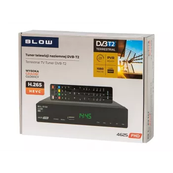 Digitaaltelevisiooni tuuner BLOW 4625FHD DVB-T2 H.265 maapealne vastuvõtja, HDMI, USB, SCART, Ethernet, S/PDIF