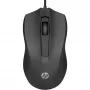 HP Wired hiir 105, mõlemakäeline, optiline, USB Type-A, 1600 DPI, must