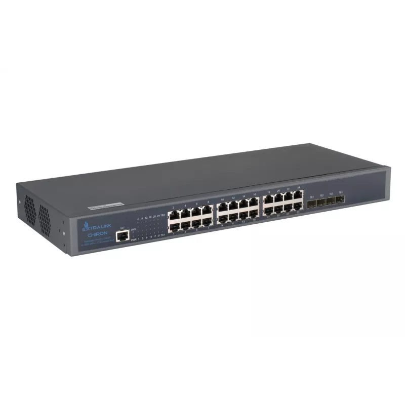 Hallatav kommutaator Extralink Chiron 24x RJ45 1000Mb/s 4x SFP+ L3
