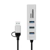 USB 3.0 jaotur USB-A, SD/microSD pesa, 2in1