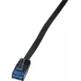 Logilink SlimLine - paranduskaabel - RJ-45 (M) - RJ-45 (M) - 1 m - UTP - CAT 6 - must (CF2033U)