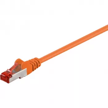 Wentronic Goobay CAT 6 paigalduskaabel, S/FTP (PiMF), oranž, 10 m - LSZH halogeenivaba, vask (93469)