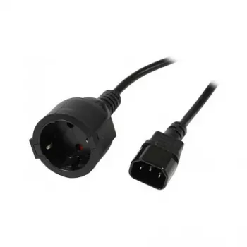Synergy21 Netzkabel 230V Kaltgeräte C14(Stecker)->Schutzkontakt CEE7(Buchse), 1,8m, ,