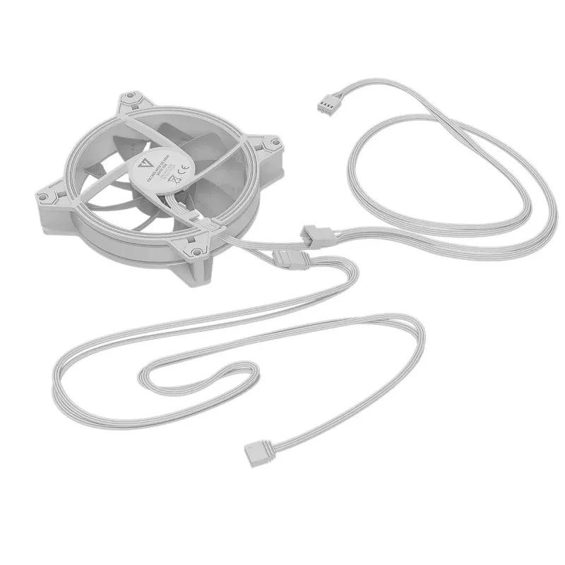 120 mm korpuse ventilaator MODECOM VOLCANO APEX 120 ARGB Valge — 120 mm ARGB jahutusventilaator
