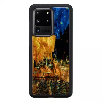Telefonikohver iKins Samsung Galaxy S20 Ultra jaoks — must, mudel 'Cafe Terrace'