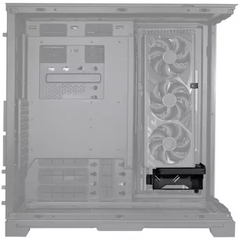 Lian Li O11DEXL-1X püstise GPU-kinnituse kronstein - must - konversioonikomplekt Lian Li O11DEXL-W jaoks - vertikaalne graafikakaardi paigaldus - PCI-pesa katteplaat - ilma tõstekaablita - 4-pesalisele