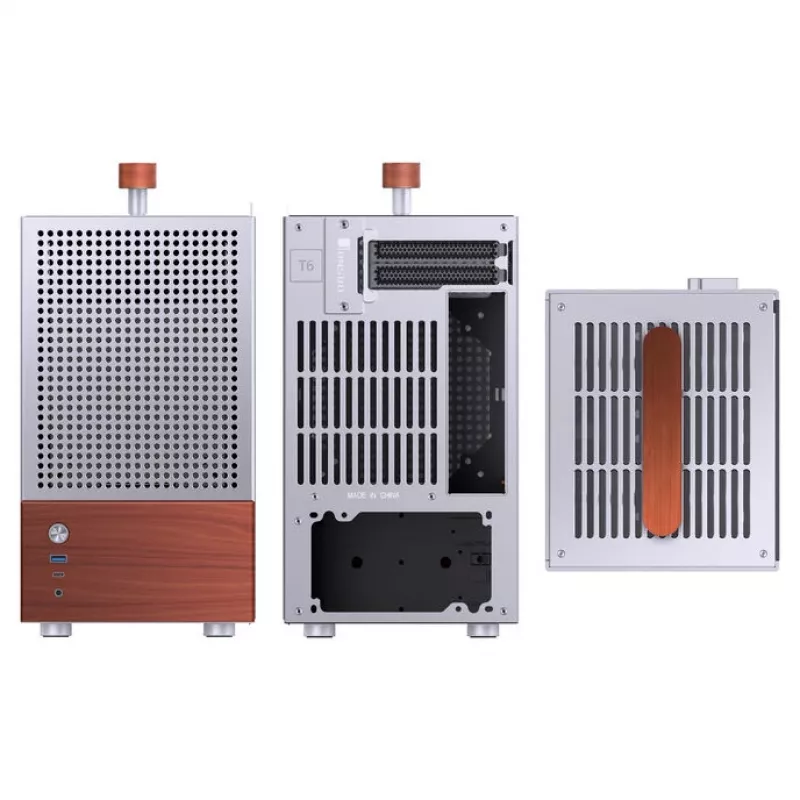 PC-korpus Jonsbo T6, minitorn, Mini-ITX, hõbedane