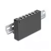 Patch-paneel DELOCK Mini Desktop RJ45 6-pordiline Cat.6A varjestatud, metall, must, 80×22×125 mm