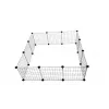 Koerakuut c&c Modular 145×75×37 cm — sise-/välistingimustesse lemmikloomapuur, moodulpaneelkonstruktsioon, must