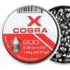 Õhupüssikuulid UMAREX Pointed Ribbed Shot Cobra 6,35 mm, 1,56 g, hõbedane, 200 tk