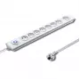 Liigpingekaitse Qoltec 50293 valge 8 vahelduvvoolu väljundit 230 V