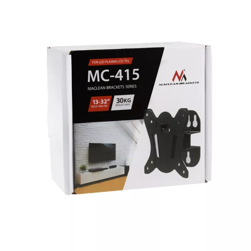 Teleri seinakinnitus MACLEAN MC-415 13–32 tollistele ekraanidele, VESA 100×100, kandevõime 30 kg