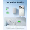 Akupank Anker A1638 10000 mAh, 45 W koguväljundvõimsus, valge, sisseehitatud sissetõmmatav USB-C kaabel