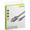 USB-punutud adapterkaabel, USB-C-pistik > HDMI-pistik, 4K / 60 Hz (must/hõbedane, 2 m)