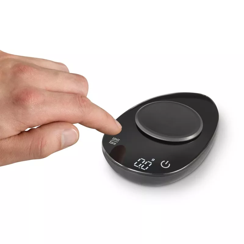 Köögikaal Caso FinoCompact 03201 — 0,5 kg mahutavus, 1 g jaotus, LED-ekraan, roostevaba teras/must