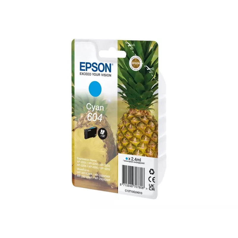 Epson 604 tindikassett 1 tk Originaal Standardmahuga Tsüaan