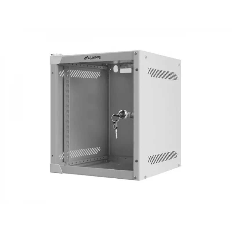 Seinale kinnitatav kapp LANBERG WF10-2306-10S, 6U, 336×280×310 mm, hall, 20 kg